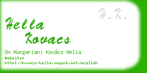 hella kovacs business card
